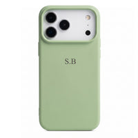 Light Green Personalized Liquid Silicone iPhone Case