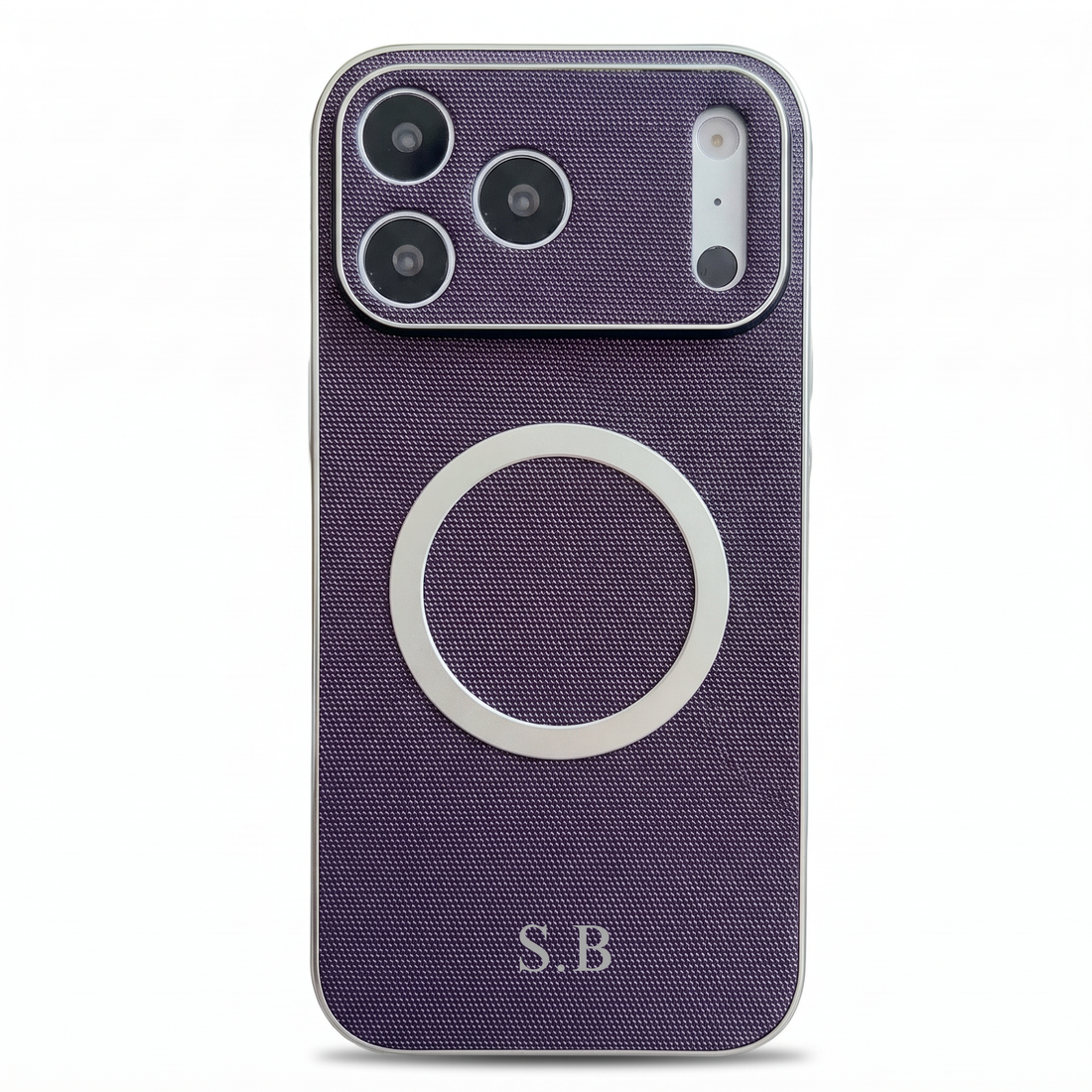 Purple Personalized Magnetic Leather iPhone Case