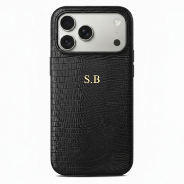 Black Leather Snake iPhone Case