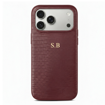 Wine Leather Snake iPhone Case
