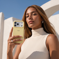 Yellow Personalized Liquid Silicone iPhone Case