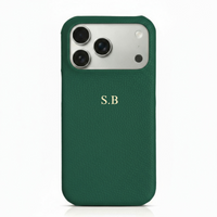 Green Pebble Leather iPhone Case