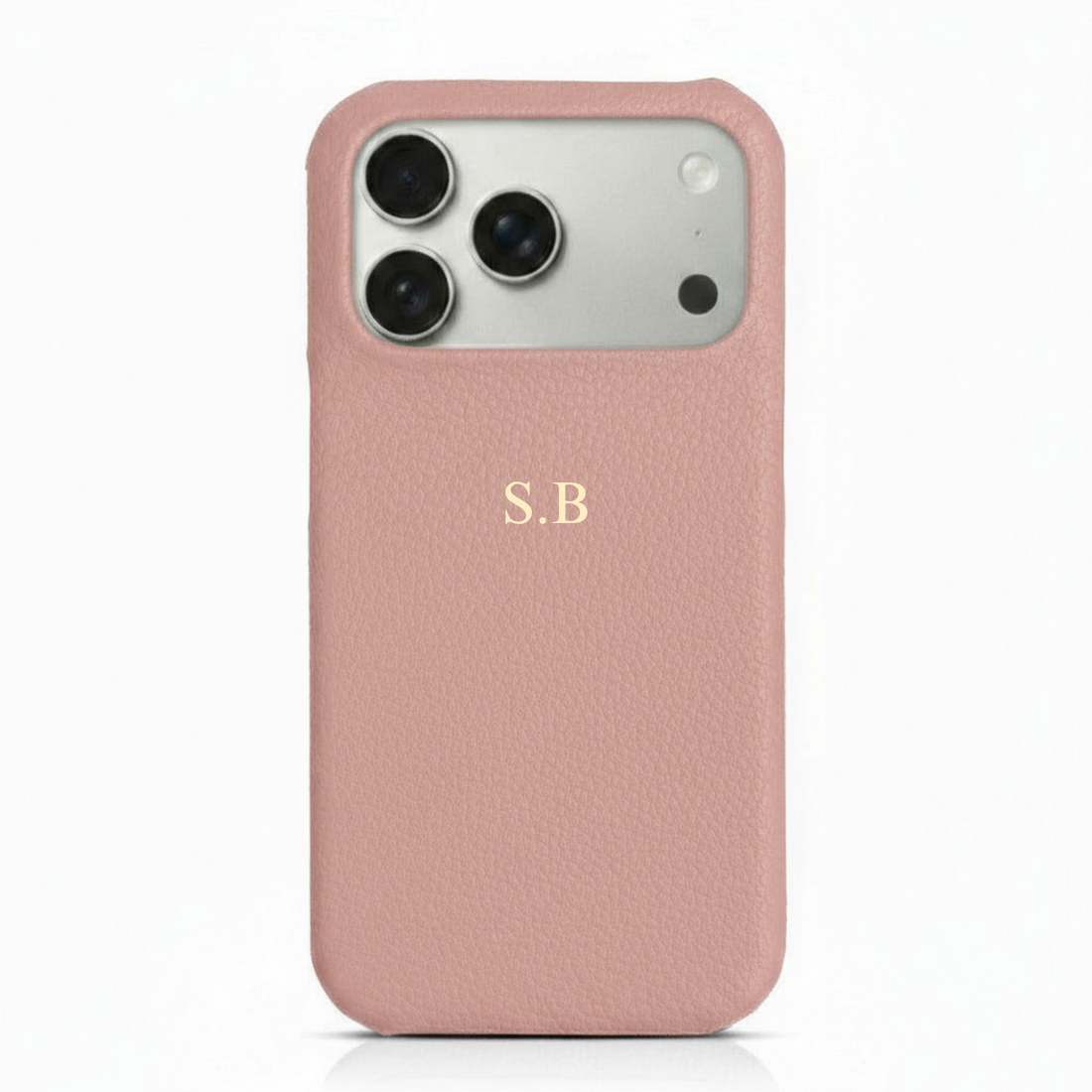 Pink Pebble Leather iPhone Case