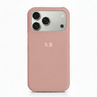 Pink Pebble Leather iPhone Case