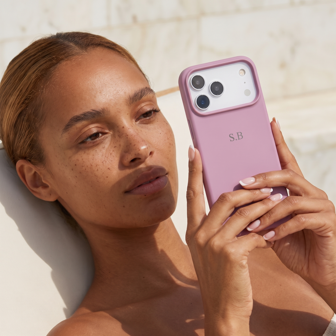 Purple Personalized Liquid Silicone iPhone Case