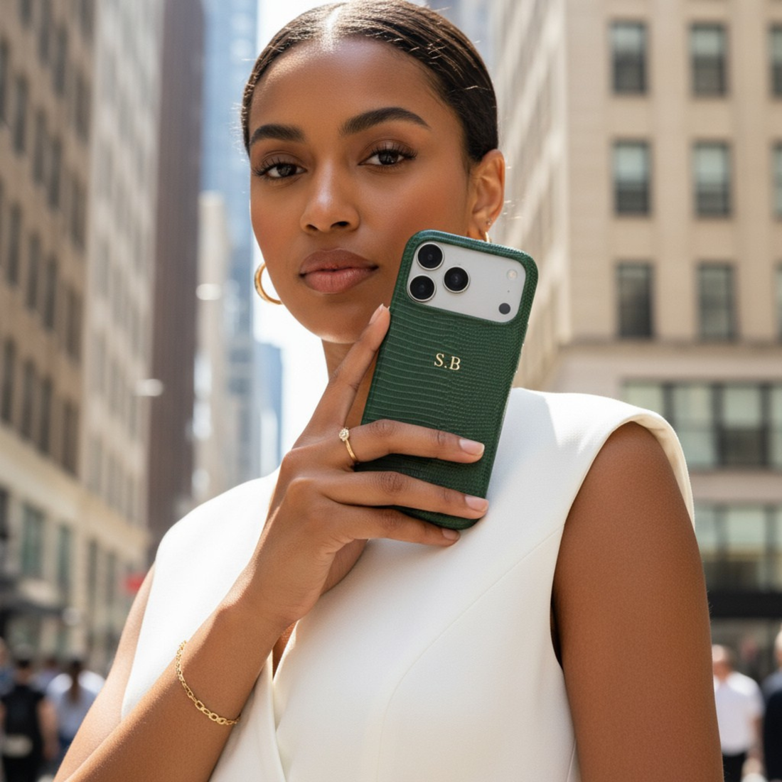 Green Leather Snake iPhone Case