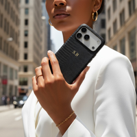 Black Leather Snake iPhone Case