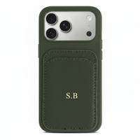 Green iPhone Case with Card Holder