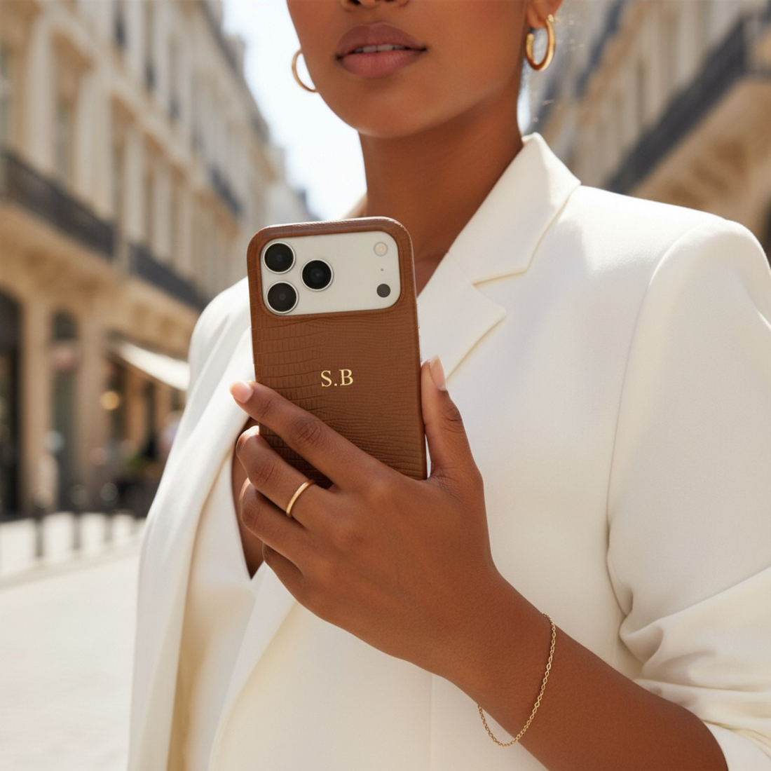 Brown Leather Snake iPhone Case