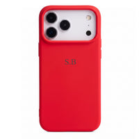 Red Personalized Liquid Silicone iPhone Case