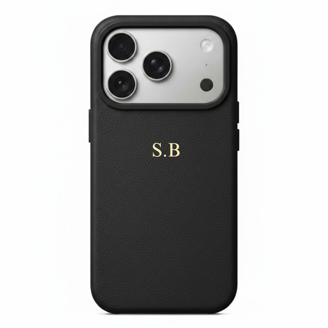 Black Magnetic Leather iPhone Case