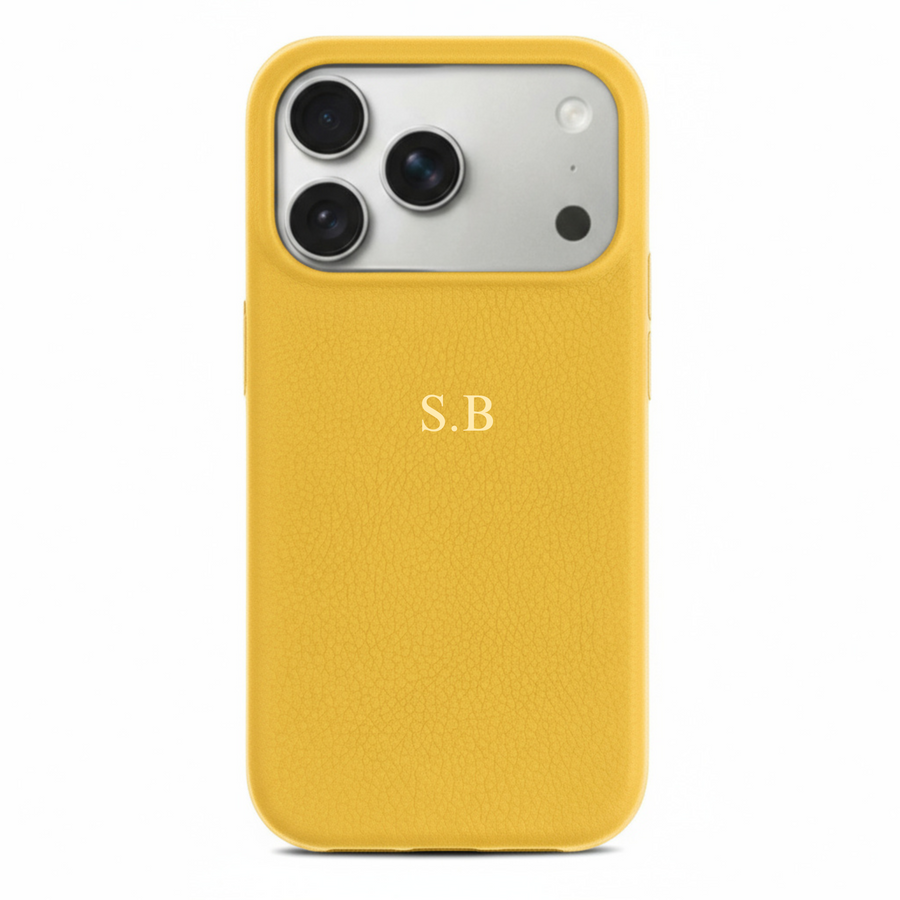 Yellow Leather iPhone Case