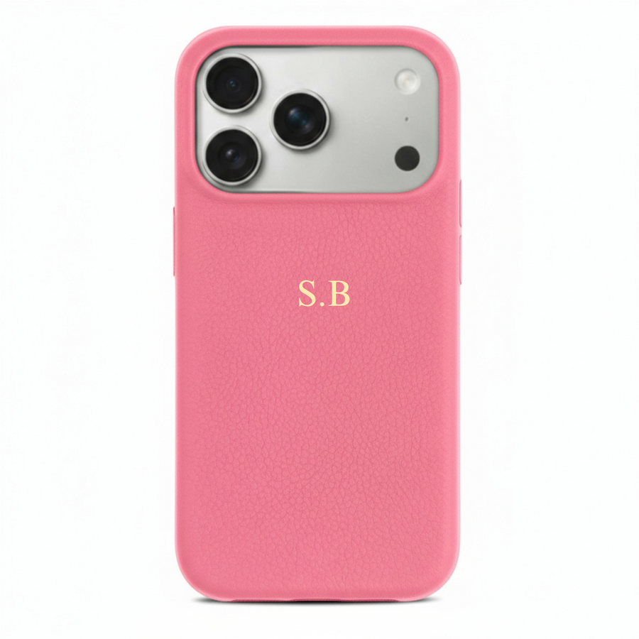 Pink Leather iPhone Case