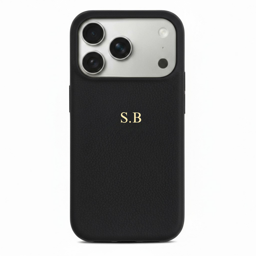 Black Leather iPhone Case