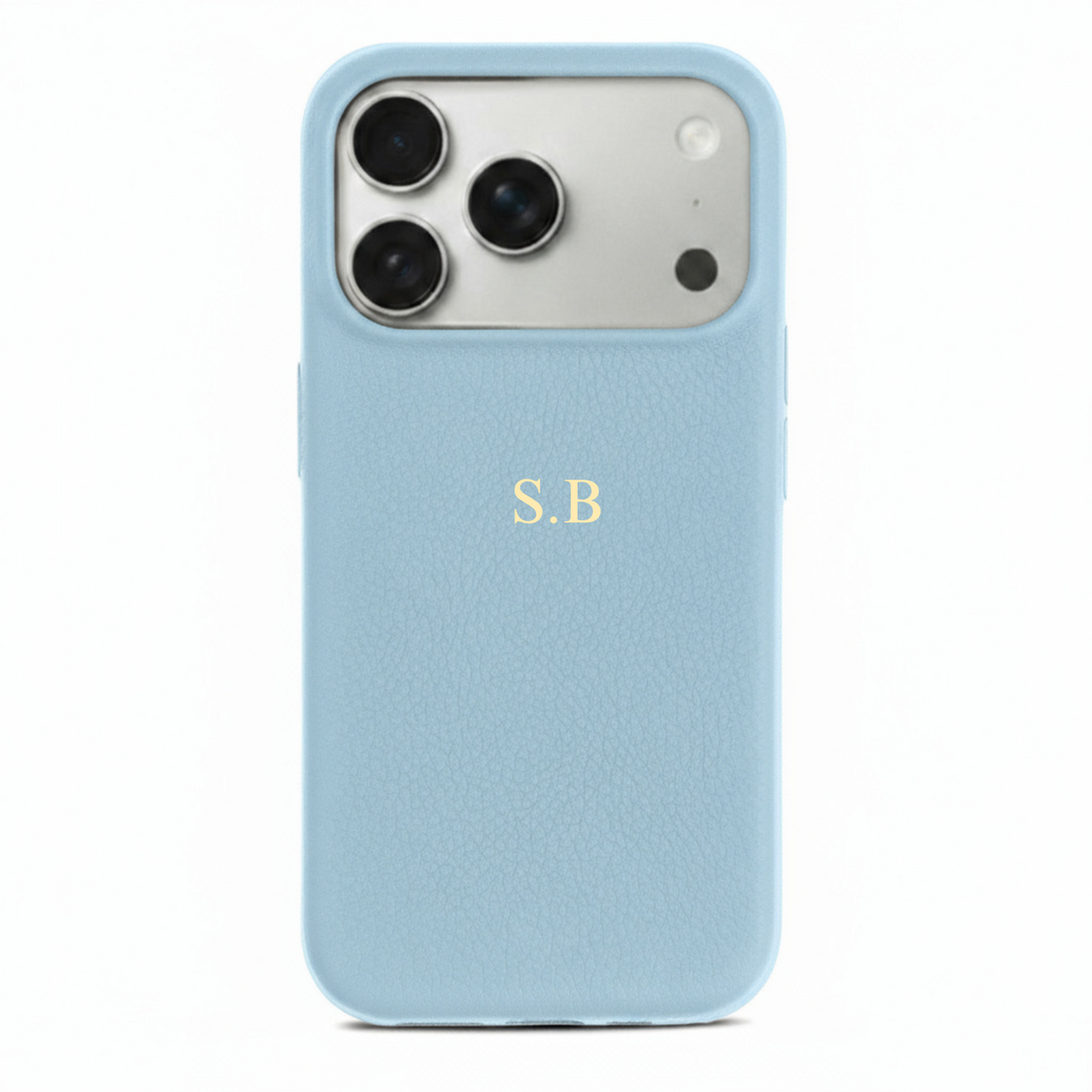 Blue Leather iPhone Case