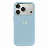 Blue Leather iPhone Case