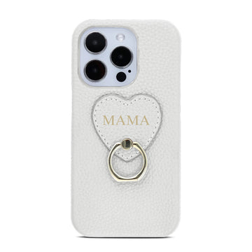 White-pebble-leather-personalized-iphone-case-with-gold-ring-holder