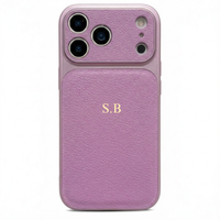 Purple Personalized iPhone Case With Leather