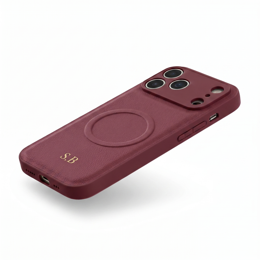 Wine Personalized Magnetic Leather iPhone Case