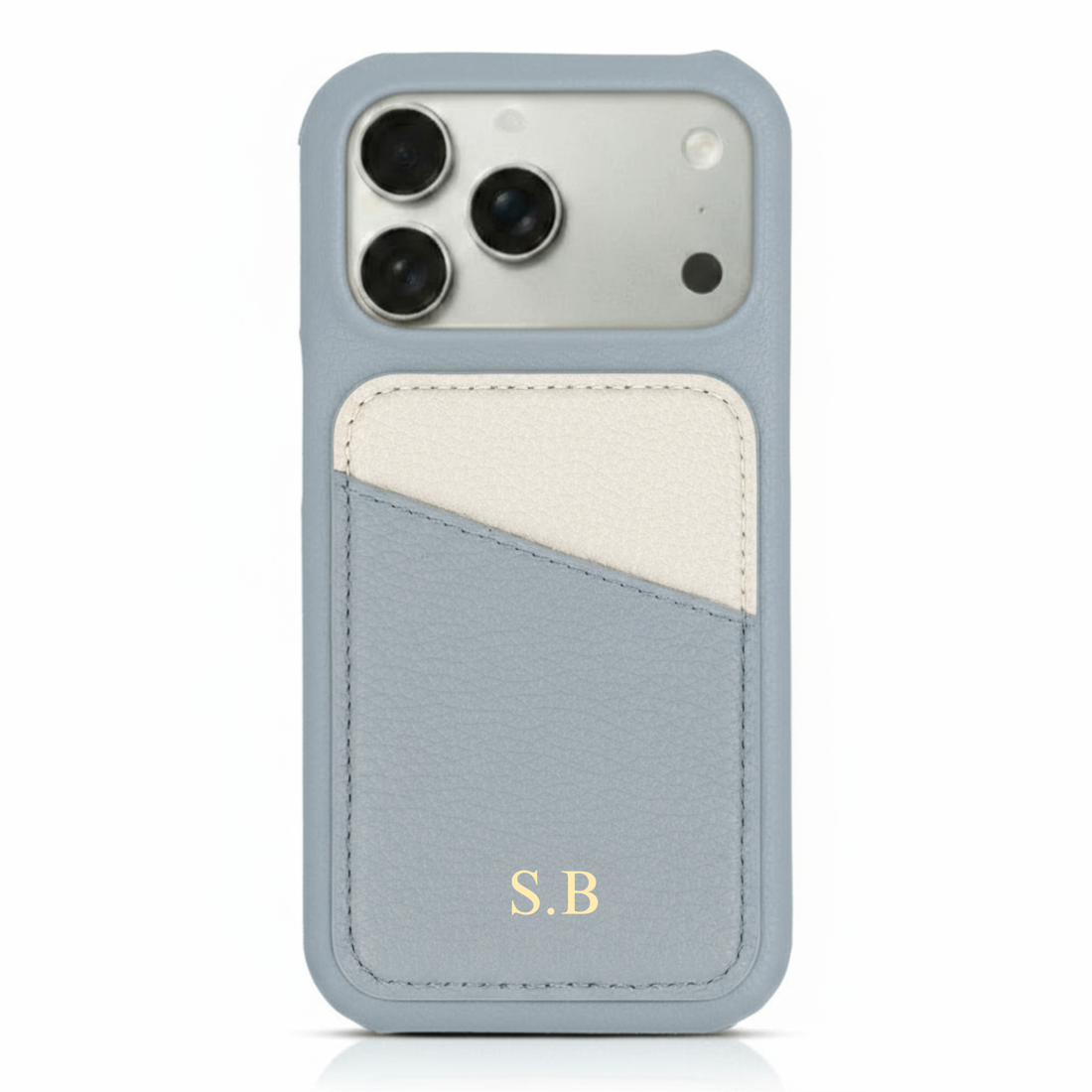 Blue iPhone Case with Card Holder Two Colors