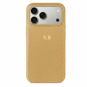 Khaki Leather Snake iPhone Case