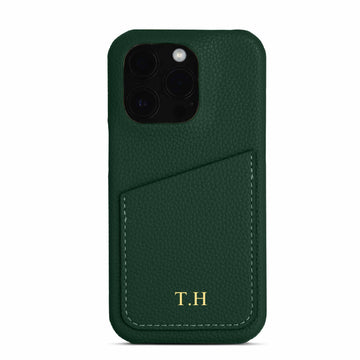 Green Card Holder Leather iPhone Case