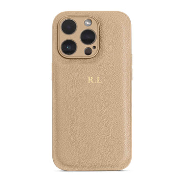Beige Leather iPhone Case