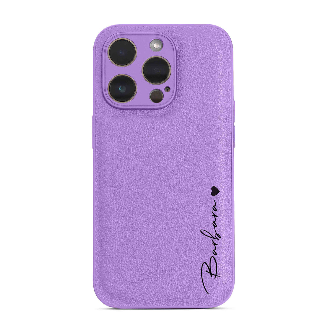 Purple Personalized Leather iPhone Case