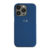 Personalized Pebble Leather iPhone Case