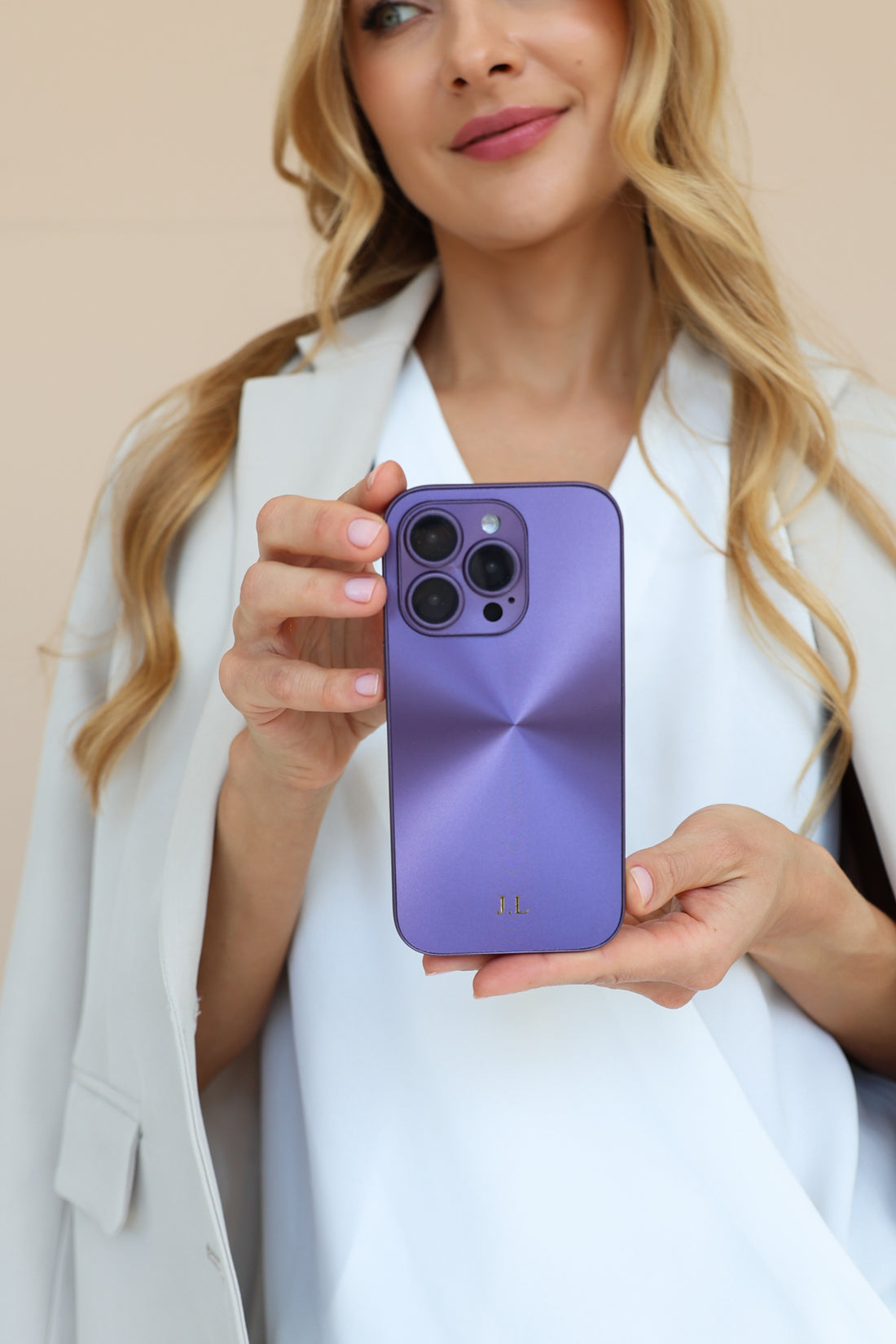Purple Flashy Alu iPhone Case