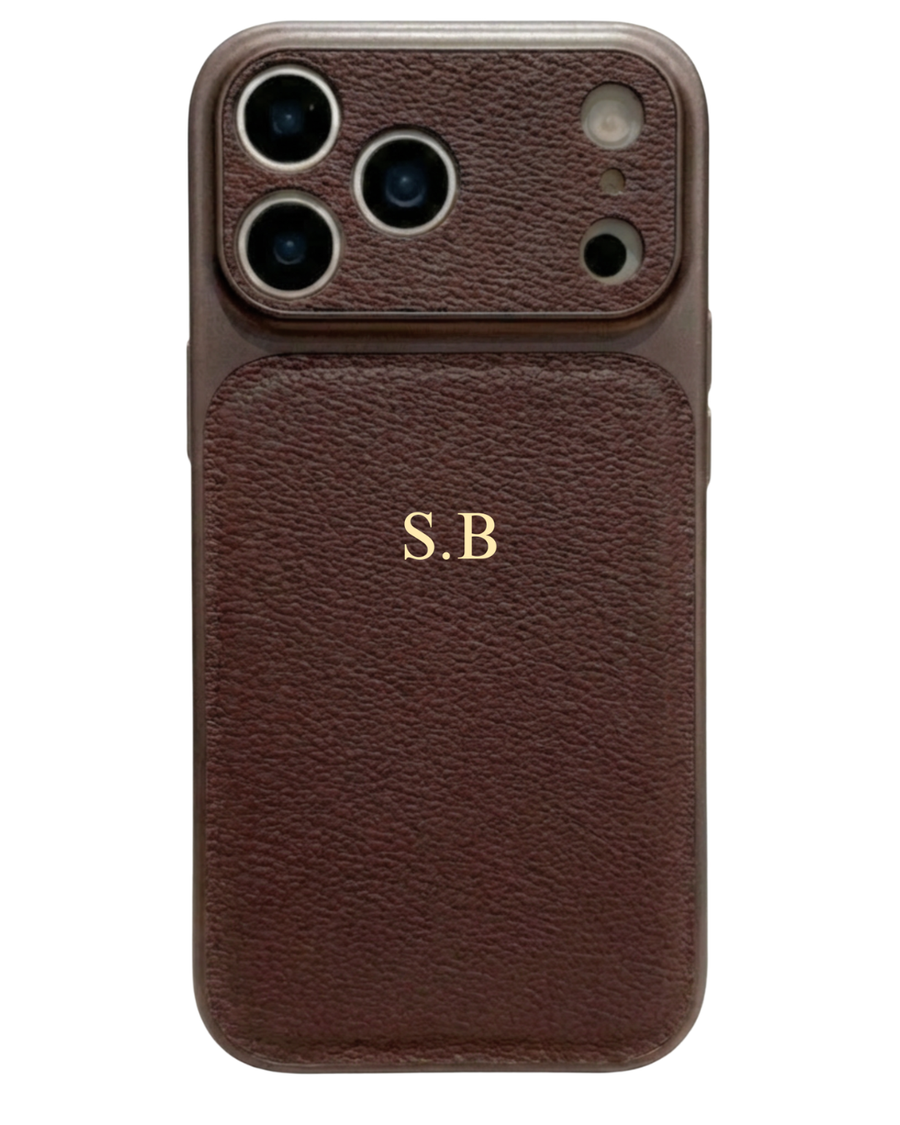 Blue Personalized iPhone Case With Leather
