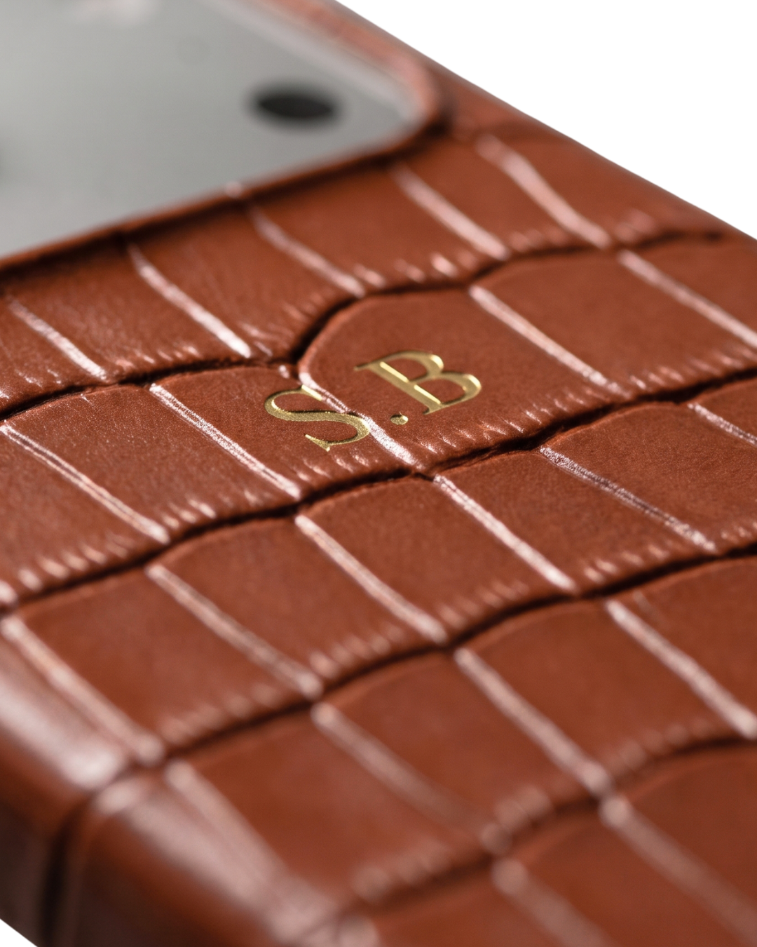 Red Crocodile Texture Personalized Leather iPhone Case