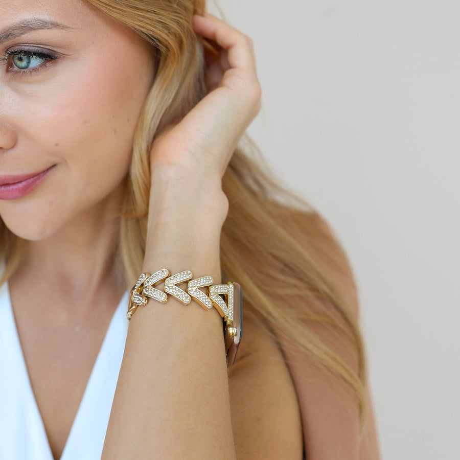 Aria Crystal Metal Band - Snap Bands