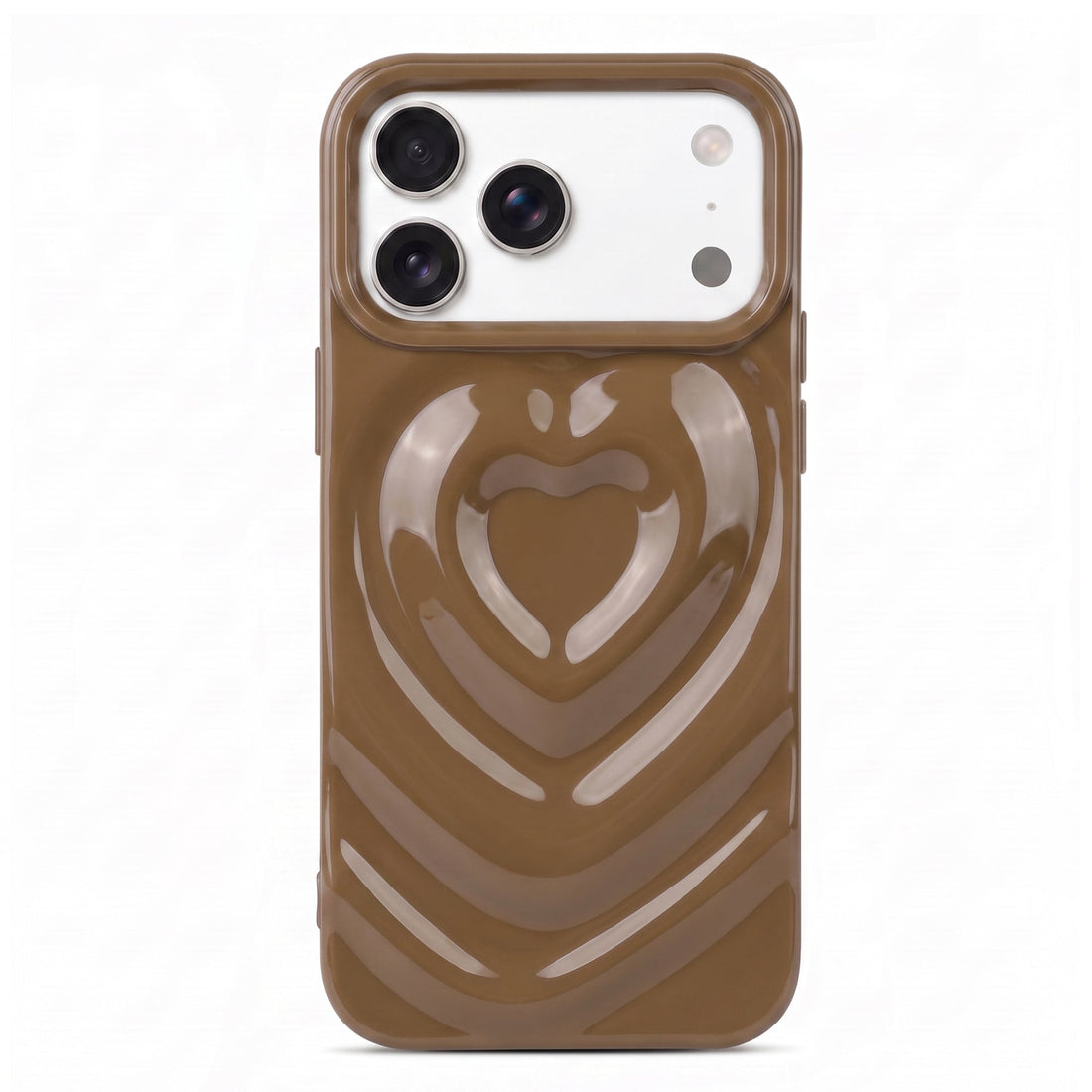 Beige 3D Heart Design iPhone Case - #Snap Bands#