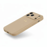 Beige Leather iPhone Case - Snap Bands