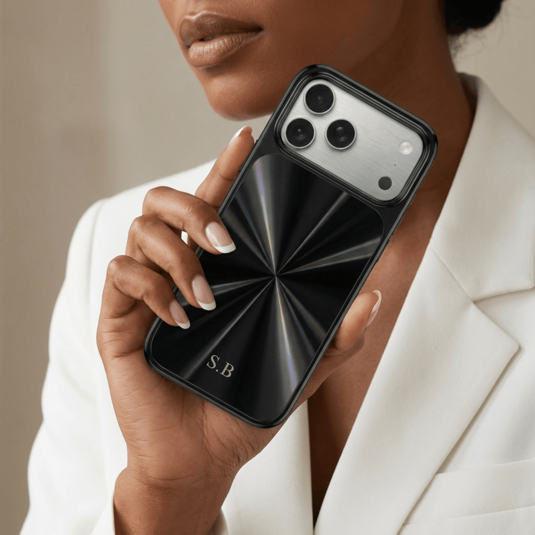 Black Flashy iPhone Case - Snap Bands
