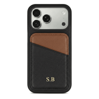Black iPhone Case with Card Holder Two Colors - Snap Bands
