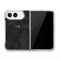 Black Lambskin Leather Custom iPhone Duo Case - #Snap Bands#