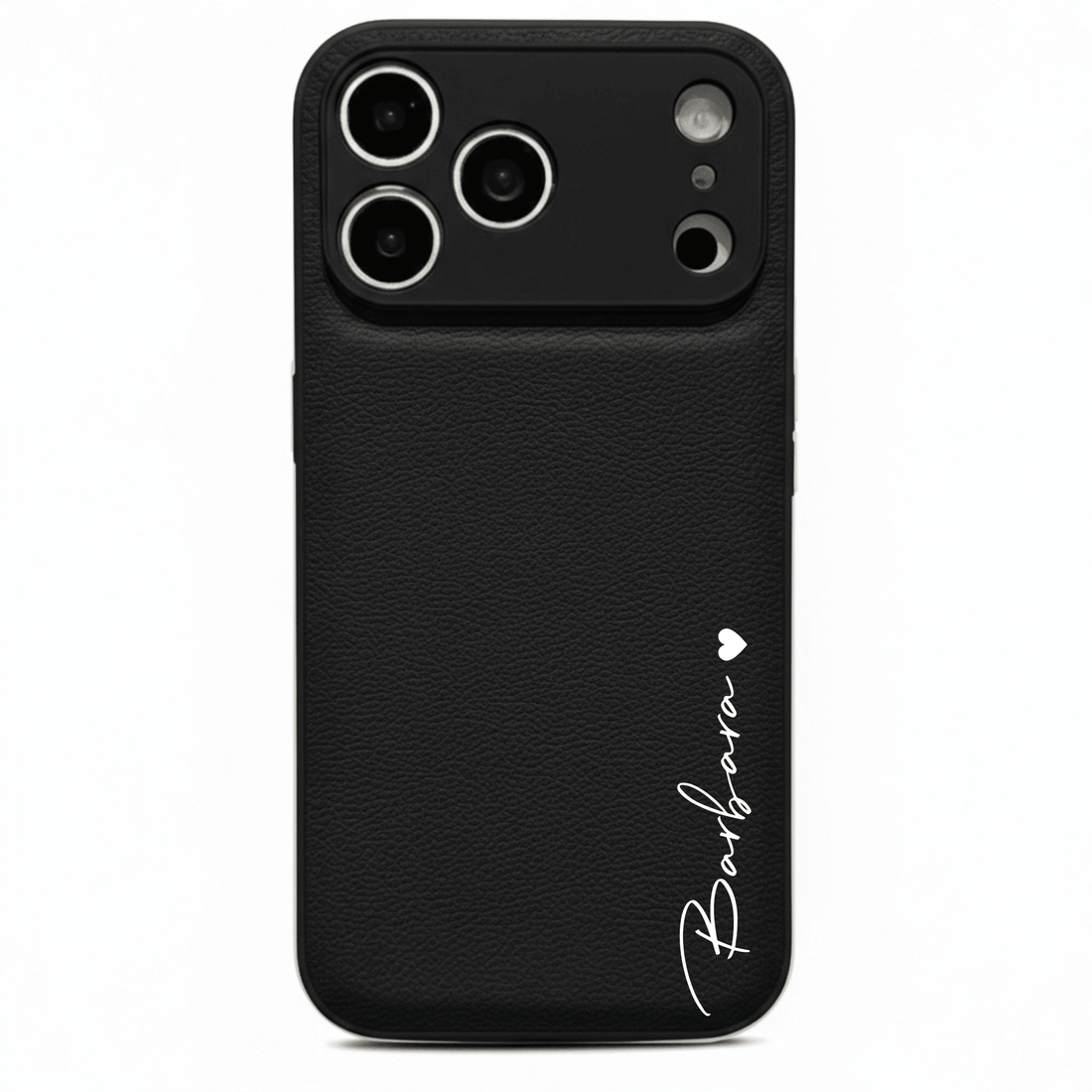 Black Leather iPhone Case - Snap Bands