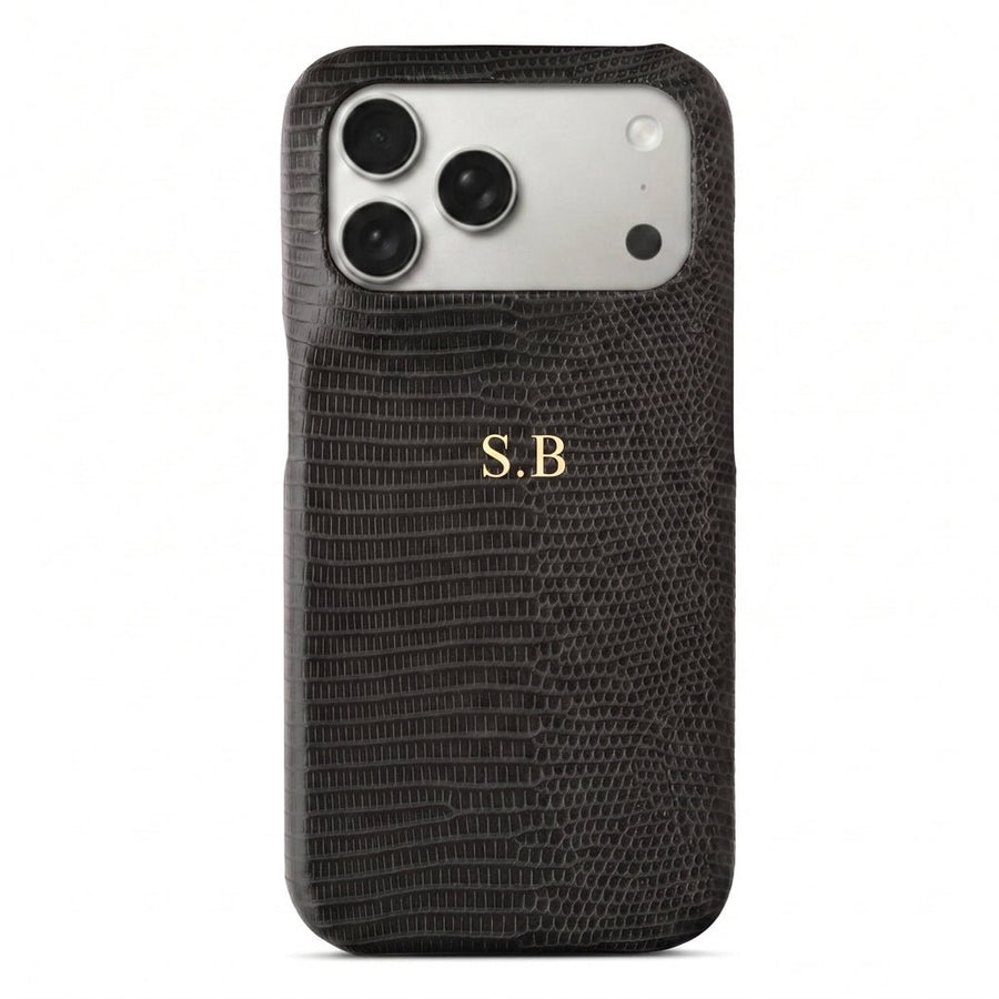 Black Leather Snake iPhone Case - #Snap Bands#