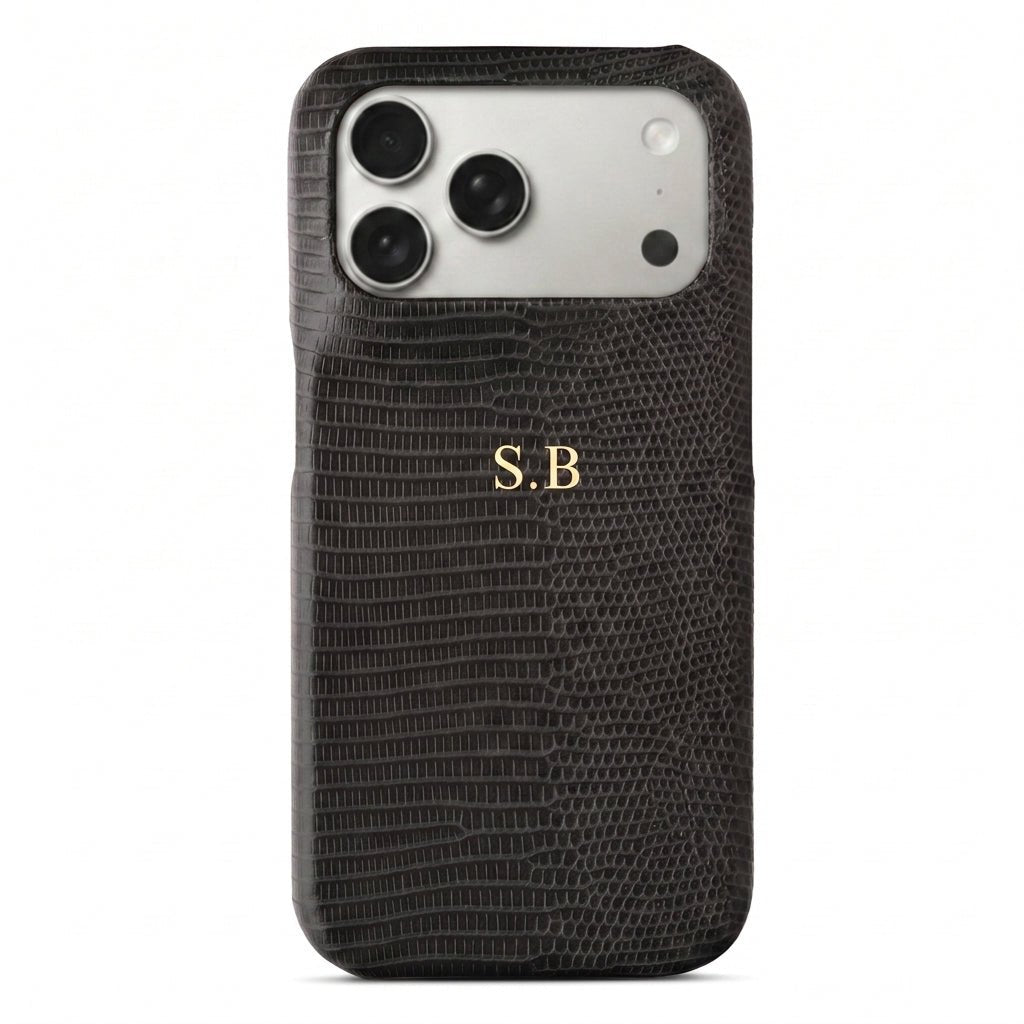 Black Leather Snake iPhone Case - #Snap Bands#
