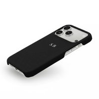 Black Pebble Leather iPhone Case - Snap Bands