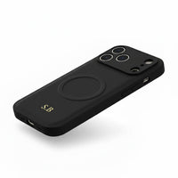 Black Personalized Magnetic Leather iPhone Case - Snap Bands