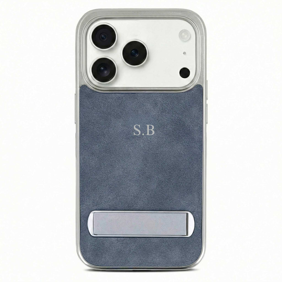 Black Suede iPhone Case With Stand - Snap Bands