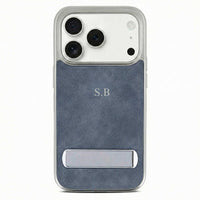 Black Suede iPhone Case With Stand - Snap Bands