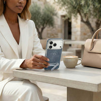 Black Suede iPhone Case With Stand - Snap Bands