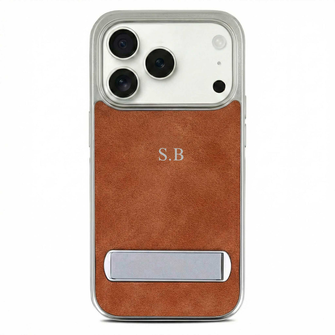 Black Suede iPhone Case With Stand - Snap Bands