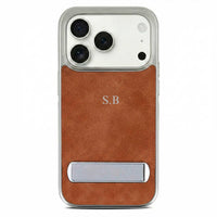 Black Suede iPhone Case With Stand - Snap Bands