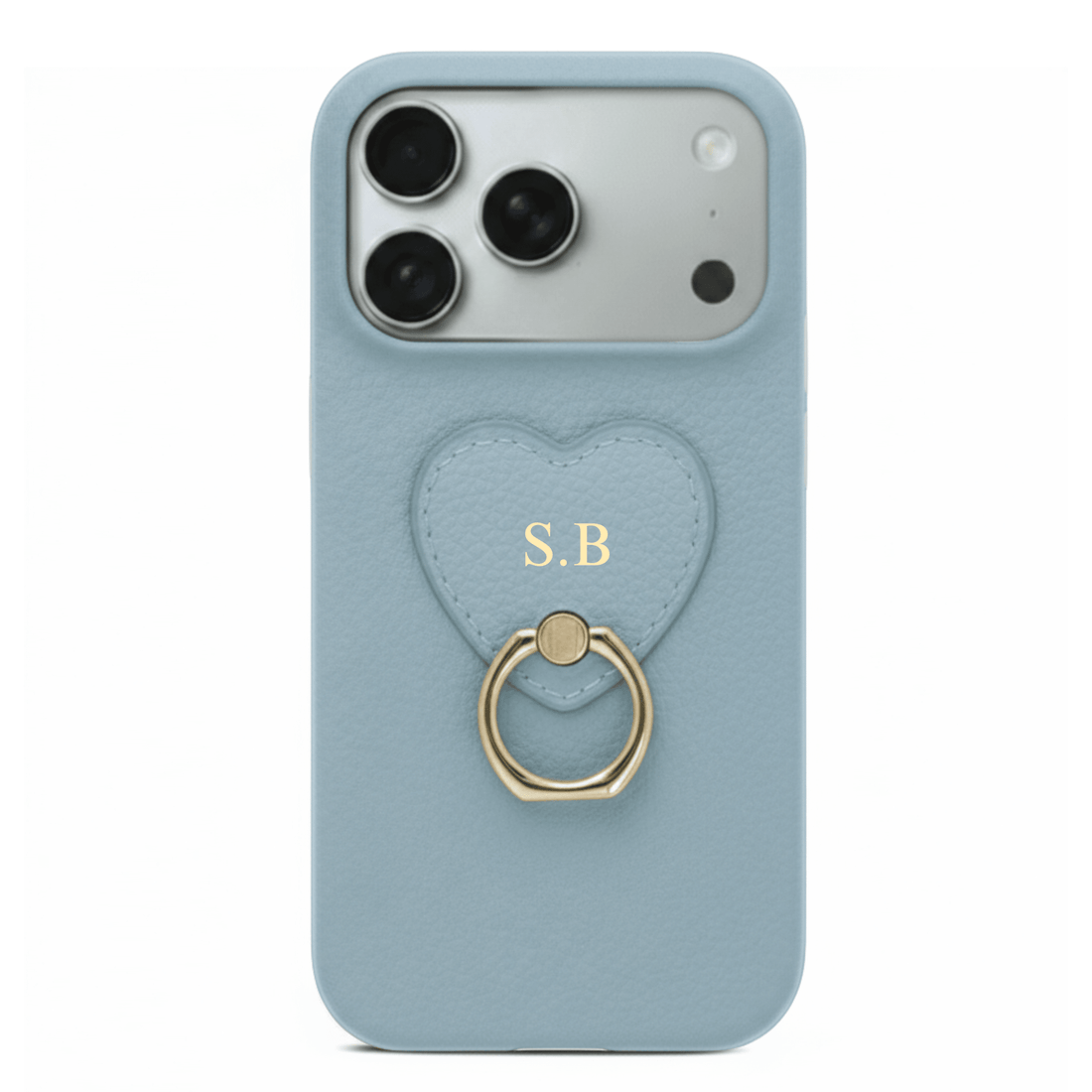 Blue Heart Ring Leather iPhone Case - Snap Bands