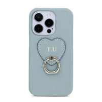 Blue Heart Ring Leather iPhone Case - #Snap Bands#